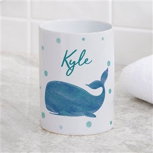 Whale Wishes Personalized Ceramic Bathroom Cup