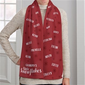 My Little Snowflakes Personalized Women's Fleece Scarf