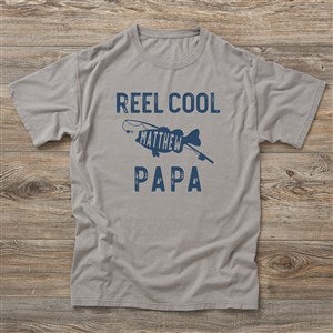 Personalized Hanes® Adult ComfortWash? T-Shirt - Reel Cool Dad  - Adult Medium - Black