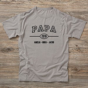 Daddy Established Personalized Hanes® Adult ComfortWash? T-Shirt - Adult X-Large - Anchor Slate