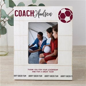 Thanks Coach Personalized Shiplap Frame- 5x7 Vertical