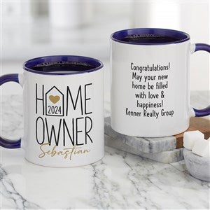 Home Owners Personalized Coffee Mug 11 Oz.- Blue