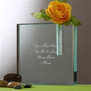 Engraved Message Personalized Glass Bud Vase