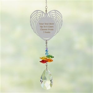 Engraved Message Memorial Rainbow Heart Suncatcher