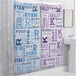 Repeating Name Personalized 35x72 Bath Towel