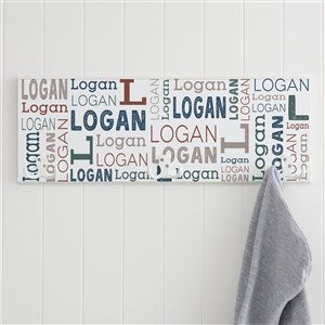 Repeating Name Personalized Coat Hook