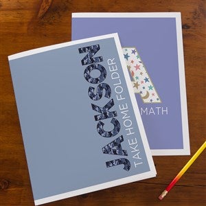 Pop Pattern Personalized Folders - Set Of 2