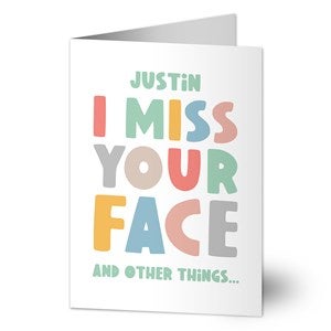 I Miss You Personalized Greeting Card