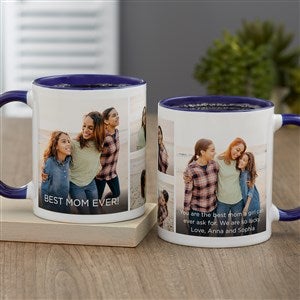 Photo Expression For Her Personalized Photo Coffee Mug - Blue