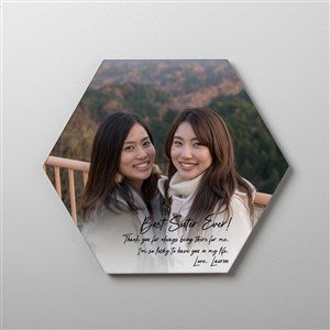 Photo Expression For Her Personalized Photo Tile- Hexagon 8x9