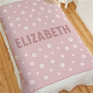 Retro Daisy Personalized 50x60 Sherpa Blanket