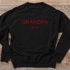 Grandpa Established Personalized Adult Hanes® ComfortWash? Sweatshirt - Adult Medium - Black