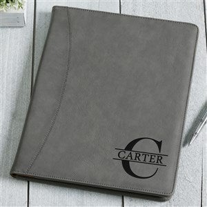 Namely Yours Personalized Full Pad Portfolio - Charcoal