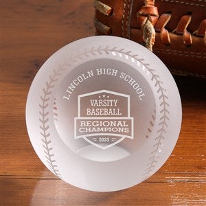 Engraved Logo Glass Baseball  - 41566