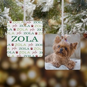 Pawfect Pet Personalized Ornament- 2.75 Metal - 2 Sided