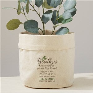 Personalized Canvas Flower Planter - Goodbyes Memorial