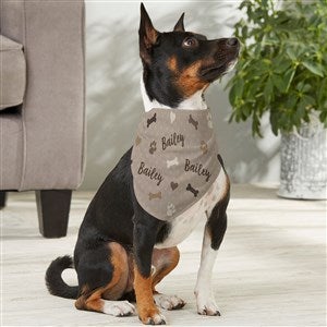 Playful Puppy Personalized Dog Bandana- Medium