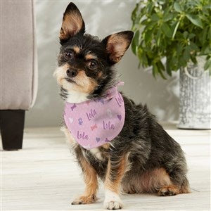 Playful Puppy Personalized Dog Bandana- Small