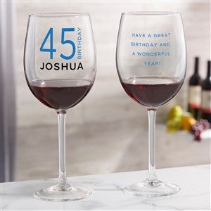 Birthday Bash Personalized Wine Glass Collection