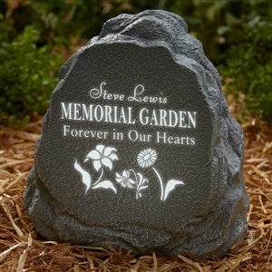 Memorial Garden Personalized LED Outdoor Garden Stone  - 41796