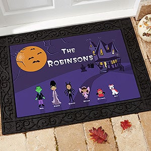 Personalized Halloween Doormat - Halloween Character Collection