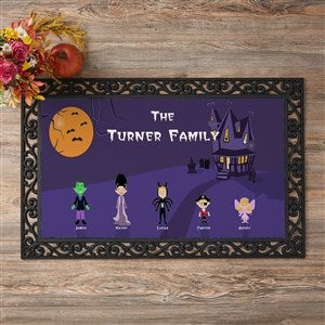 Personalized Halloween Doormat - Family Cartoon Characters