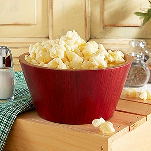 Hardwood Personalized Popcorn Bowl Set   Large