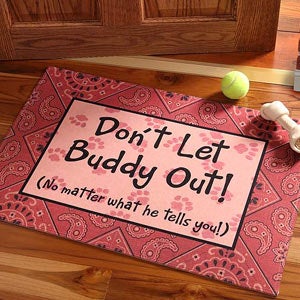 Personalized Pet Custom Door Mat   Dont Let The Pet Out