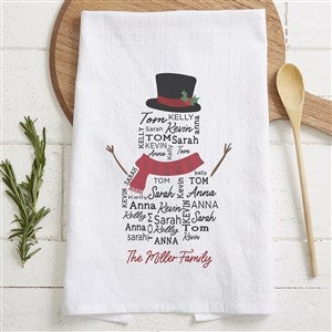 Personalized Flour Sack Kitchen Towels, Custom Monogrammed Tea