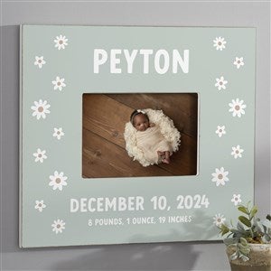 Retro Daisy Personalized Baby 5x7 Wall Frame - Horizontal