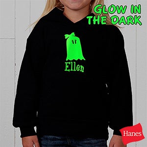 Glow-in-the-Dark Ghost- Hooded Sweatshirt