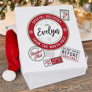 North Pole Delivery Personalized Holiday Keepsake Box - Large