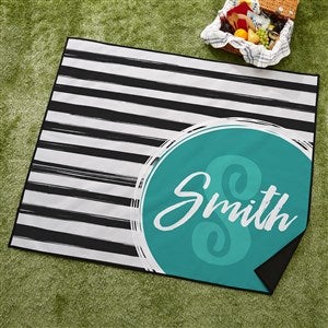 Stripes Personalized Picnic Blanket