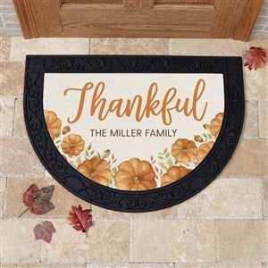 Seasonally Script Personalized Half Round Doormat