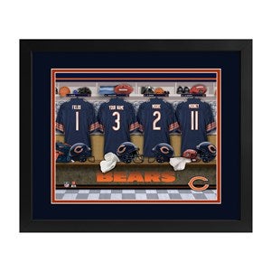 Chicago Bears NFL Personalized Locker Room Print