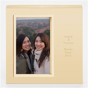 Engraved Friends Silver Uptown 4x6 Picture Frame- Vertical/Portrait