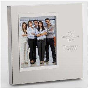 Engraved Memorial Silver Uptown 4x6 Picture Frame- Horizontal/Landscape