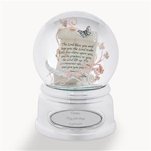 Engraved Prayer Scroll Snow Globe