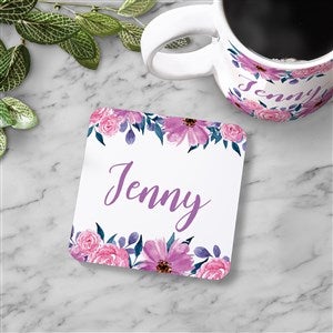 Feminine Florals Personalized Coaster - 43552