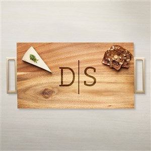 Personalized Acacia Wood Charcuterie Board - Rectangle - Monogram