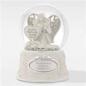 Personalize Religious Miracle Angel Snow Globe