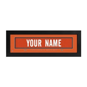 Cincinnati Bengals NFL Personalized Name Jersey Print