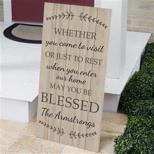 May You Be Blessed Personalized Standing Wood Sign