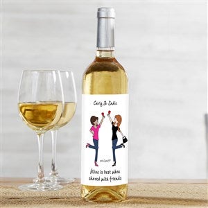 Cheers To Friendship PhiloSophie's Personalized Wine Labels - 2 Friends