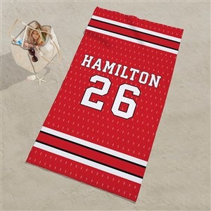 Sports Jersey Personalized 35x72 Beach Towel