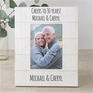 Write Your Own Personalized 5x7 Shiplap Picture Frame - Vertical