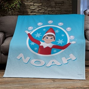 The Elf On The Shelf Snowball Personalized Sweatshirt Blanket - 50x60