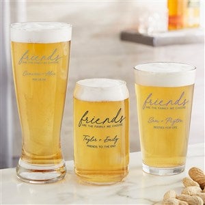Friends Are The Family We Choose Printed Beer Glass Collection - 44202