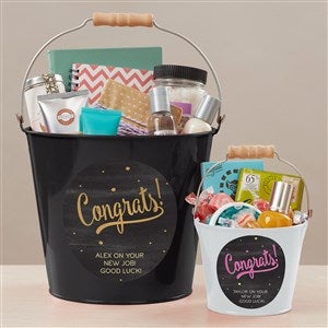 Congratulation Personalized Metal Buckets - 44217