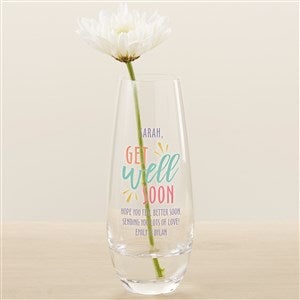 Get Well Soon Personalized Printed Bud Vase - 44228